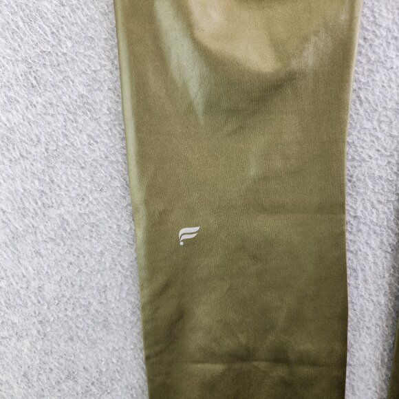 Fabletics Leggings Womens L Dark Moss Shine Anywhere Motion 365 High Waisted - Picture 5 of 14